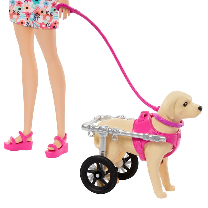 Barbie Muneca Paseo de Perrito Con Silla de Ruedas BARBIE falabella