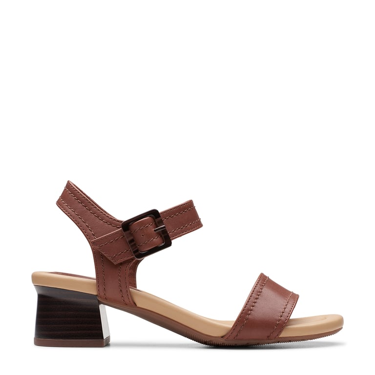 Clarks Lana Shore Sandal voor dames, Light Tan Combi, 38 EU