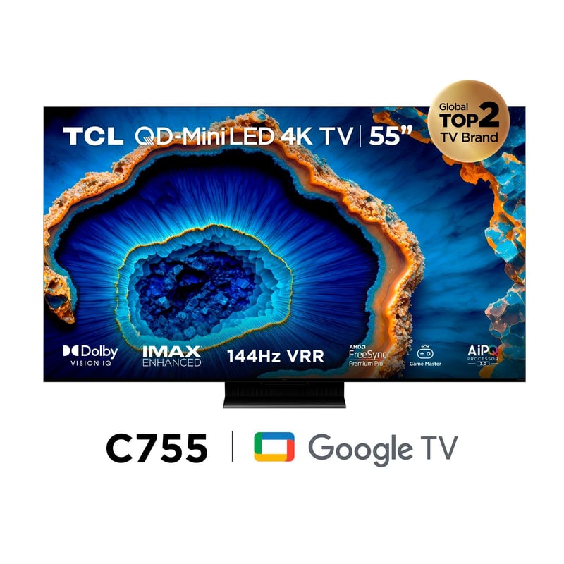 Televisor Tcl 55" Google Tv 55c755 Qd Mini Led 4k Ultra Hd Smart Tv TCL