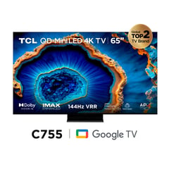 TCL - Televisor Tcl 65" Google Tv 65c755 Qd- Mini Led 4k Ultra Hd Smart Tv