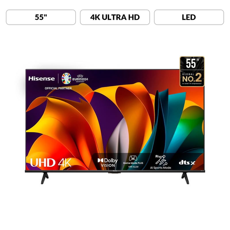 HISENSE - Televisor Hisense 55" UHD 4K Smart Tv 55A6N (2024)