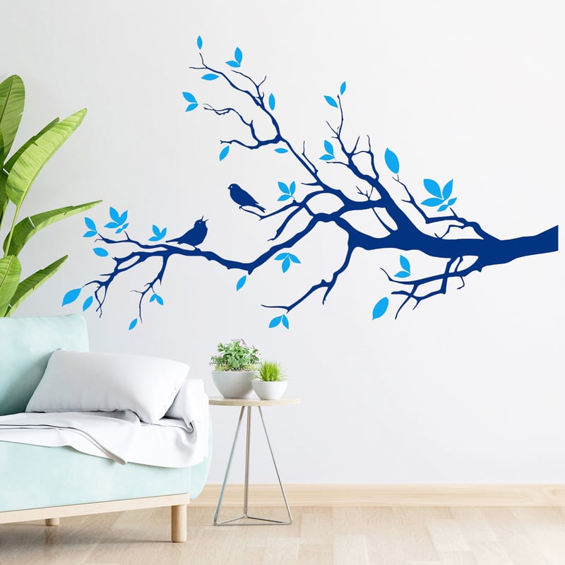 Vinilo Aves Sobre Rama STICKART | falabella.com