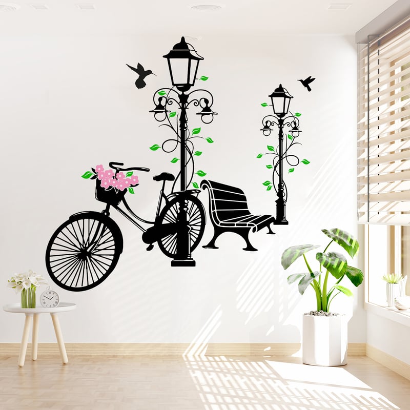 Vinilo Bicicleta Y Faroles STICKART | falabella.com