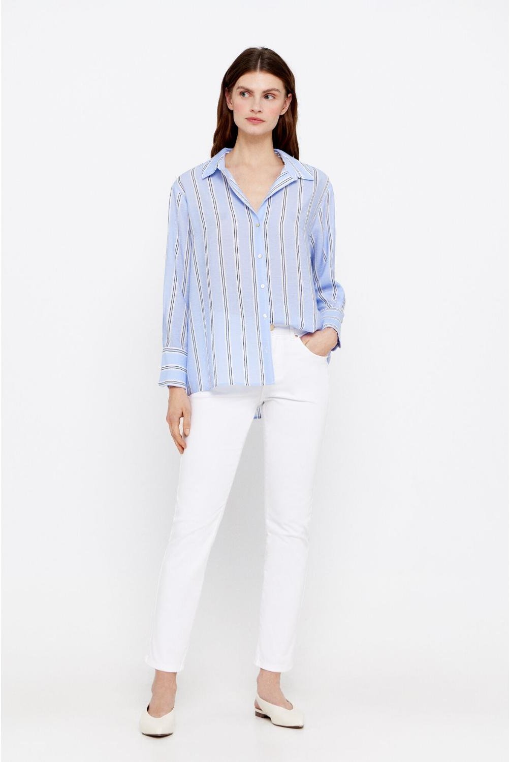 Pantalon blanco mujer cortefiel hotsell