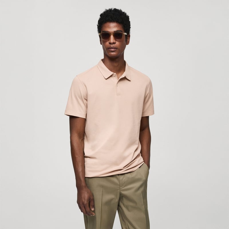 Polo Manga Corta Algodon Hombre Mango