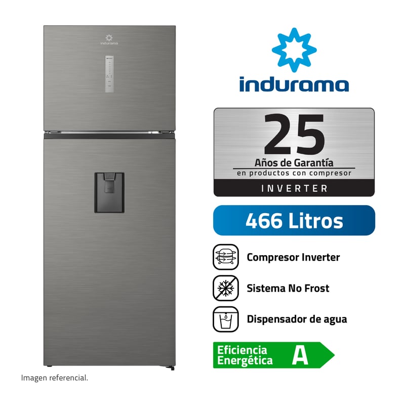 INDURAMA - Refrigeradora Con Dispensador Croma 466lt Ri-529di