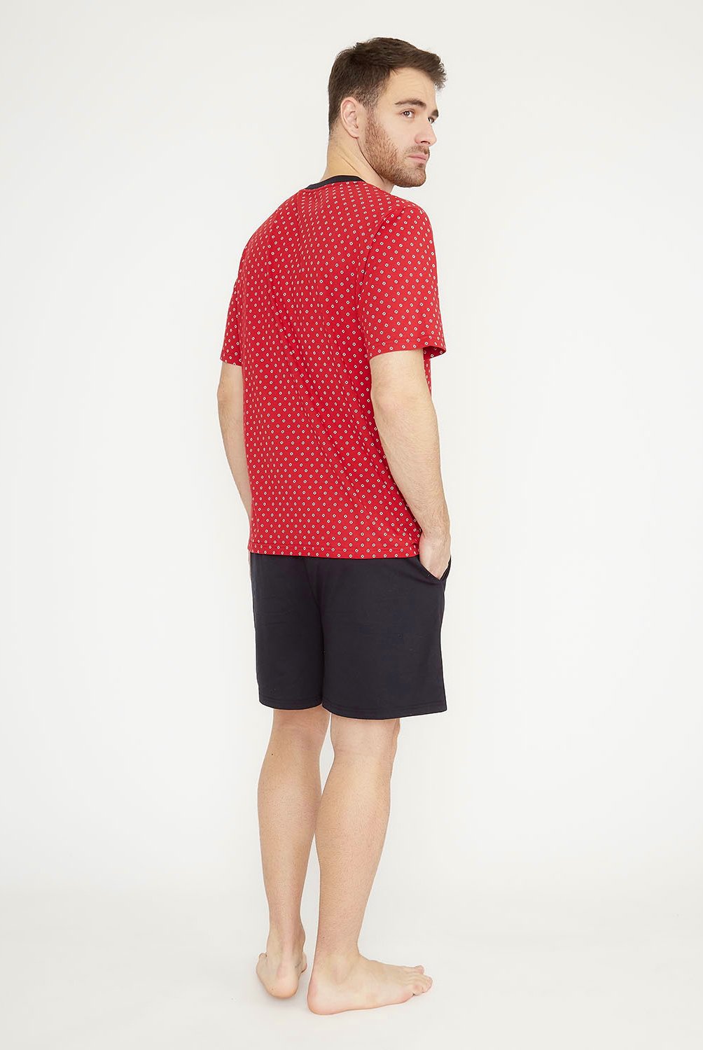 Aseniza Pijamas Hombre Invierno Algodón Suave Ropa De Dormir Con