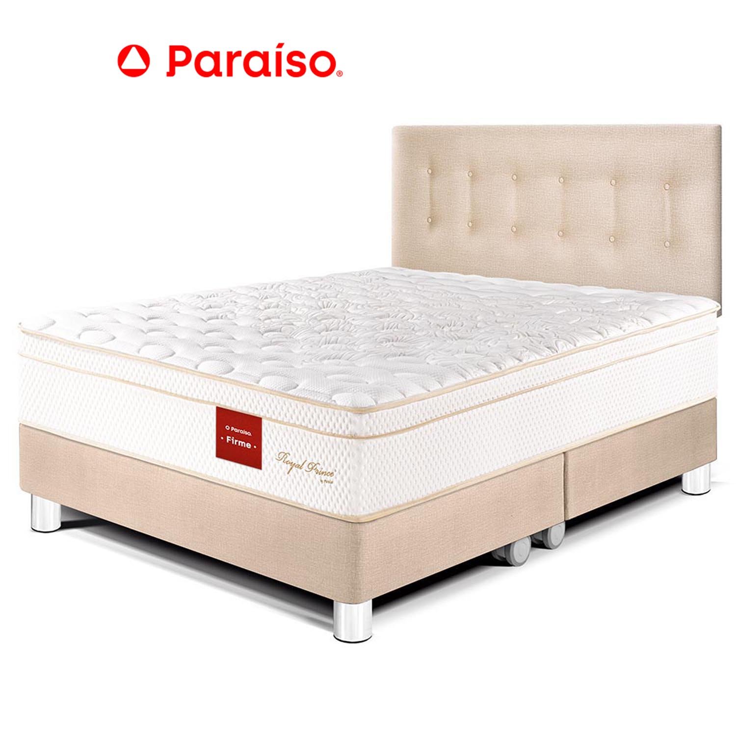 Dormitorio Royal Prince Queen Champagne 2 Almohadas Viscoelasticas Protector Tottus Peru