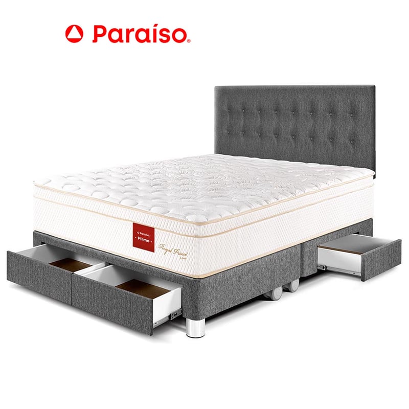 Dormitorio Royal Prince Con Cajones King 2 Almohadas Viscoelasticas Protector Tottus Peru