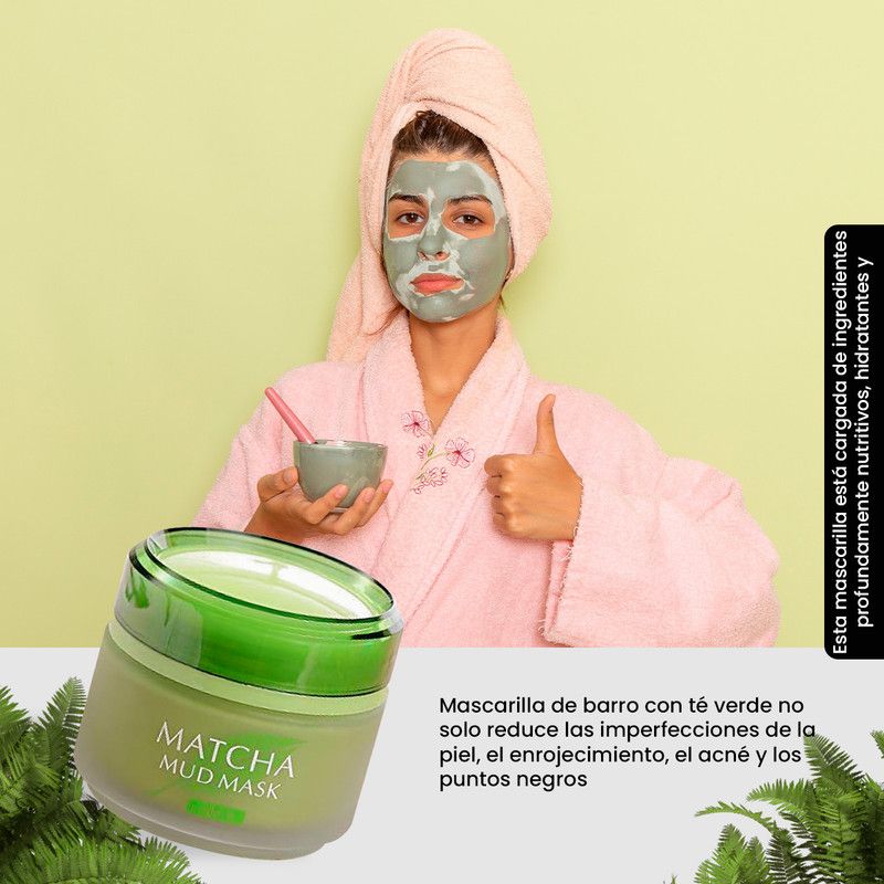 "Mascarilla De Barro Facial Matcha 85 G - Laikou"