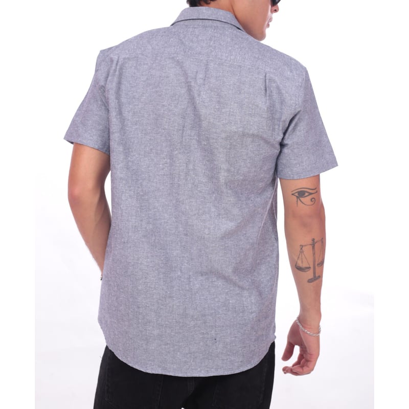 Camisas slim fit hombre manga corta shop