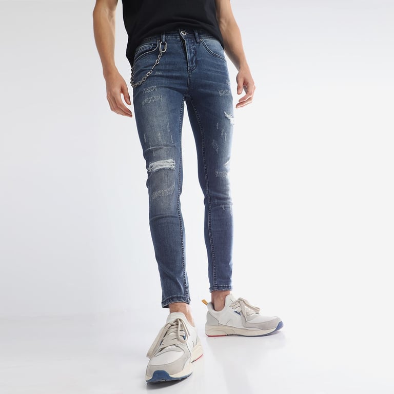 Jean Homme BONOBO Super Skinny Fit Taille 40 - Couleur Denim Bleach, Comme Neuf, Coupe Très Ajustée