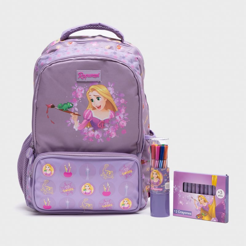 Set Mochila Escolar Infantil Utiles Escolares Princesas
