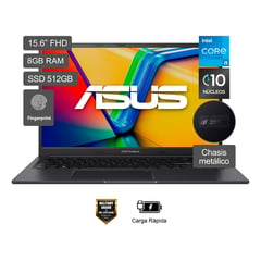 ASUS - Laptop Asus Intel Core I5 de 10 núcleos 8GB 512GB SSD Vivobook 15X 12° 15.6" FHD