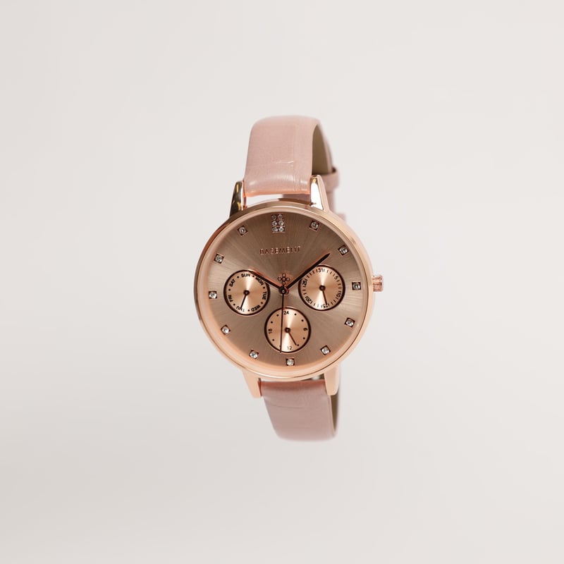 Reloj Basement Mujer Rosado Correa Textura BASEMENT falabella