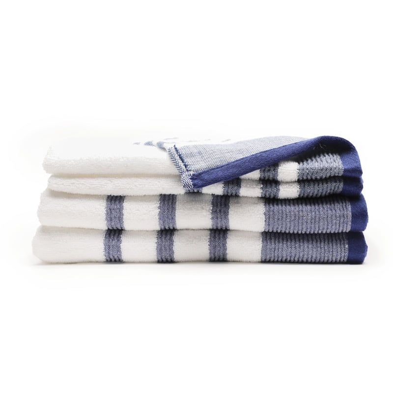 Toalla De Manos Benetton 50x90 Cm, 100% Algodón, Beige Con Rayas - Suave, Absorbente Y De Secado Rápido