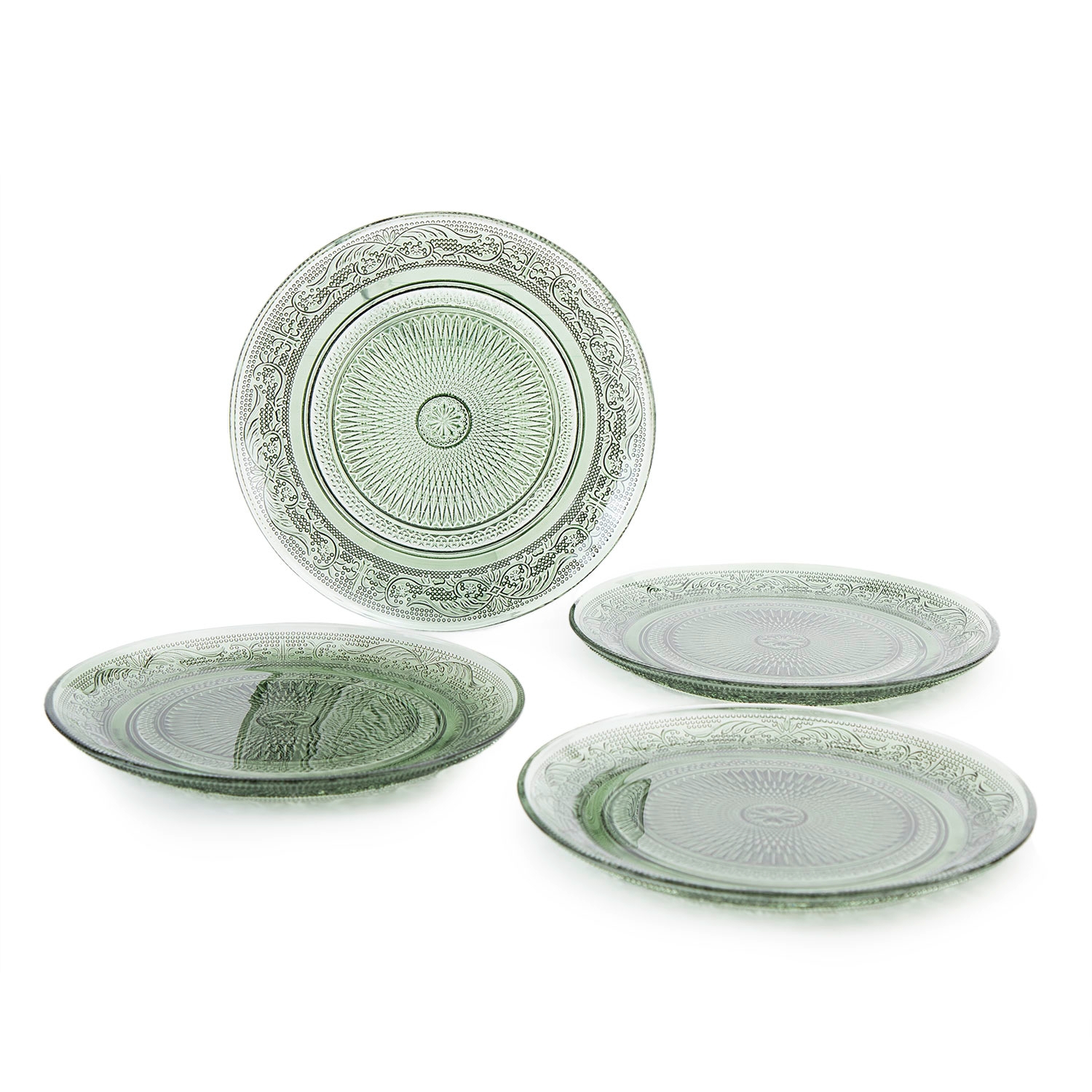 Set X4 Plato Postre Labrado Verde Roberta Allen ROBERTA ALLEN falabella