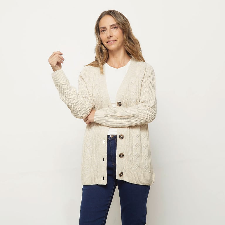 Cárdigan Básico Oversize Rosado