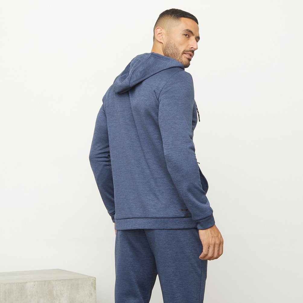 Sweat à capuche pull homme Diadora bleu taille M oversize