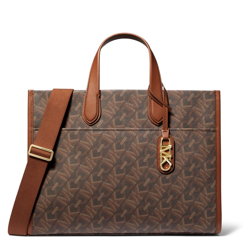 Cartera Tote Marron con Logo Michael Kors