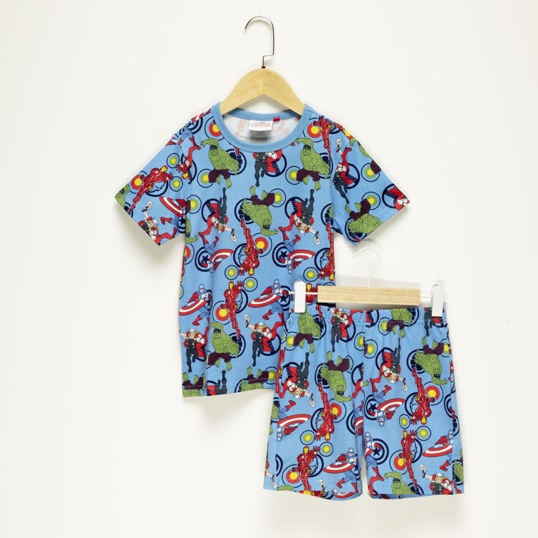CERDÁ LIFE'S LITTLE MOMENTS Pijama del Capitán América para Niños de Color Azul-Licencia Oficial Marvel And Toddler Pyjama Bottoms, 2 Años Baby Boys