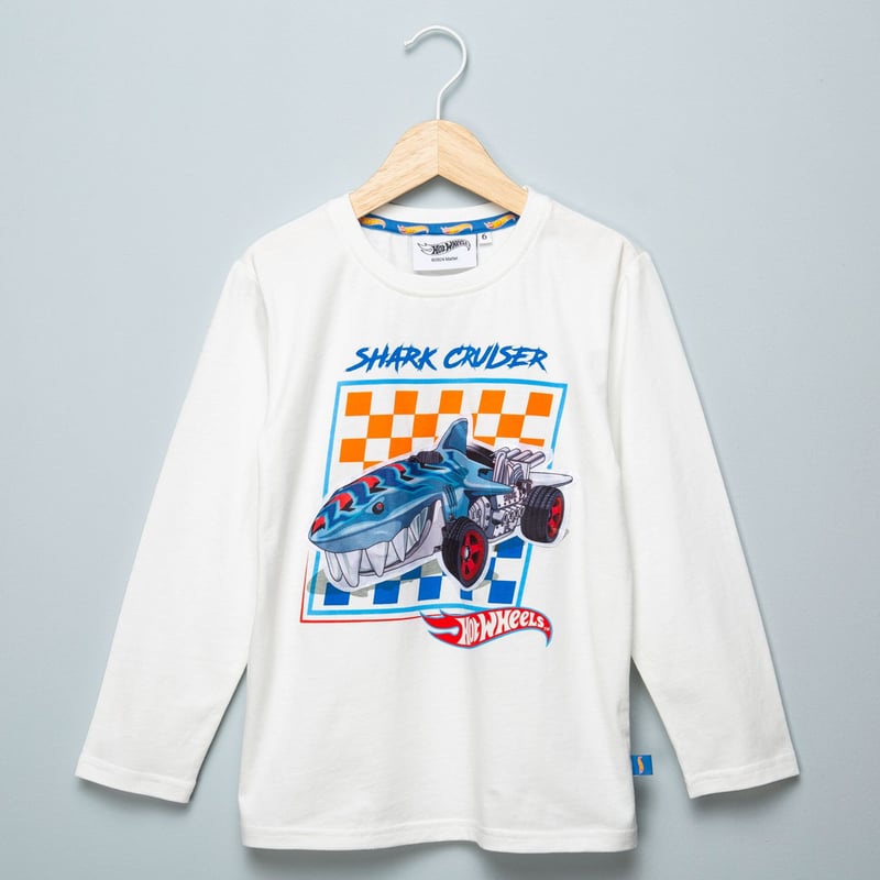 Polo Nino Manga Larga Algodon Hot Wheels