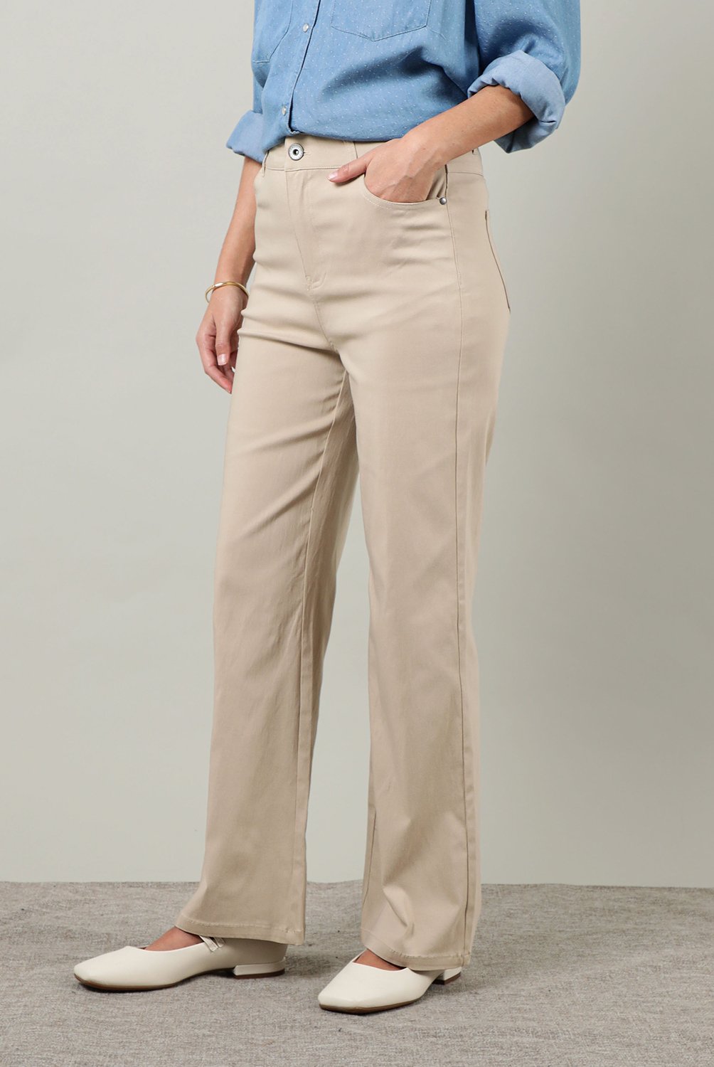 Pantalon 100 Algodon Mujer Newport