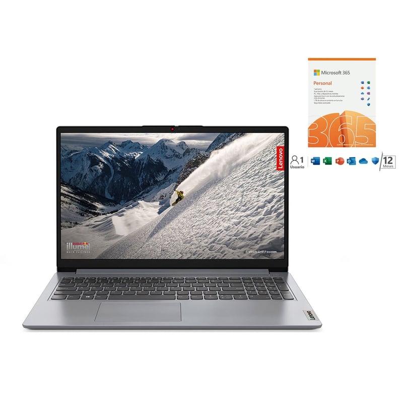 LENOVO - Laptop Lenovo AMD Ryzen 7 16GB 512GB SSD 15.6" + Microsoft Office 365
