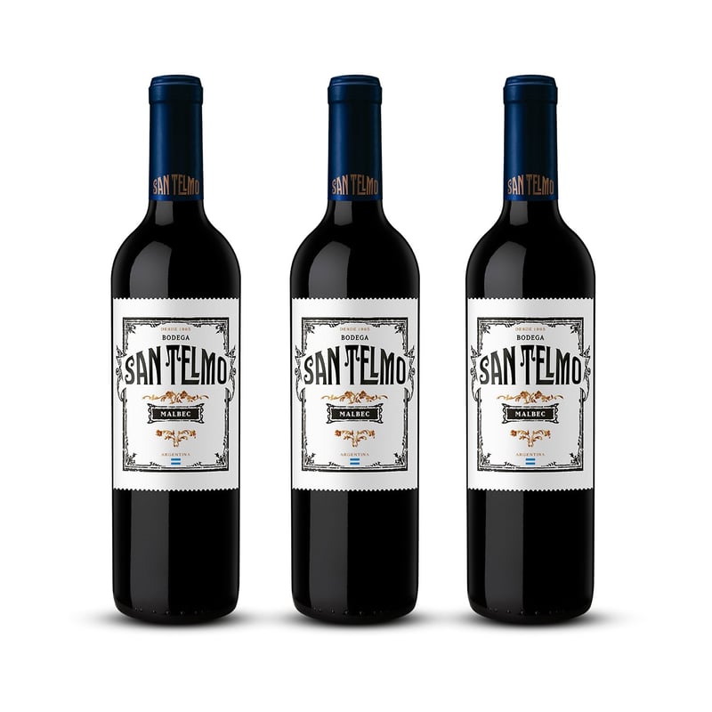  - Pack de 3 Vino Malbec X 750Ml San Telmo