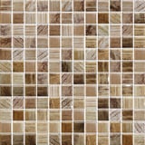 Guarda mosaico materia chocolate brillante de pared 30 x 30 cm marrón