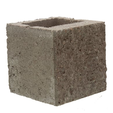 Bloque de hormign semi piedra para muro 20 cm mitad frente