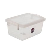 Caja plástica organizadora con trabas 1.5 l transparente