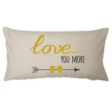 Almohadón decorativo 60 x 30 cm love more dorado