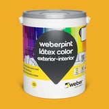Pintura látex de interior y exterior amarillo españa mate lavable 4 L