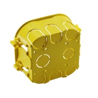 Caixa de Luz 4X4 Quadrada  Amarela para Drywall
