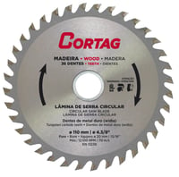 Lamina de Serra Circular para Madeira 36 Dentes 110 Mm Cortag