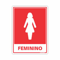Placa em 15x20 Cm  "sanitário Feminino"