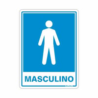 Placa 15x20cm "sanitario Masculino"