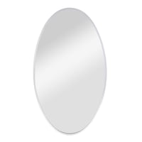 Espelho Minimalista Oval 40x70cm Prata Evolux