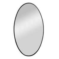 Espelho Minimalista Oval 40x70cm Preto Evolux