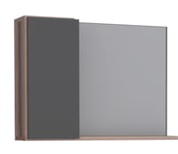 Espelheira De Banheiro Em madeira Com Espelheria Tamarindo e Preto