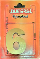 Algorismo 6 Dourado 60mm ACM Numeral