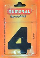 Algorismo 4 Preto 60mm ACM Numeral