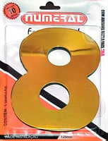 Algorismo 8 Dourado 125mm ACM Numeral