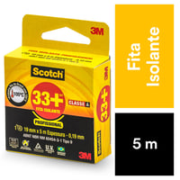 Scotch  Fita Isolante 33+ 19mm x 5m Preto 3M