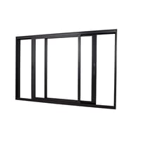 Janela de Correr 2 Folhas Moveis Vidro Liso Black 100x150