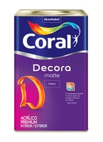 Tinta Premium Acrílica Fosco Decora Algodão Cinzento 18L Coral