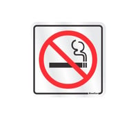 Placa Alumínio Proibido Fumar 12x12
