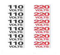 Placa Alumínio Etiqueta de Voltagem 110 e 220V, 12x12