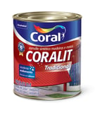Esmalte Sintético Acetinado Verde Colonial 900ml Coralit Premium para Madeiras e Metais